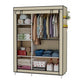 Lichidare de Stoc ! Dulap de Haine Din Panza cu Schelet Metalic, Inchidere cu Fermoar Vertical, Cadrul Stabil 105 x 45 x 175 cm