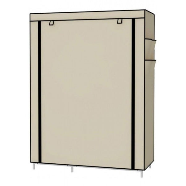 Lichidare de Stoc ! Dulap de Haine Din Panza cu Schelet Metalic, Inchidere cu Fermoar Vertical, Cadrul Stabil 105 x 45 x 175 cm