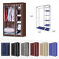 Lichidare de Stoc ! Dulap de Haine Din Panza cu Schelet Metalic, Inchidere cu Fermoar Vertical, Cadrul Stabil 105 x 45 x 175 cm